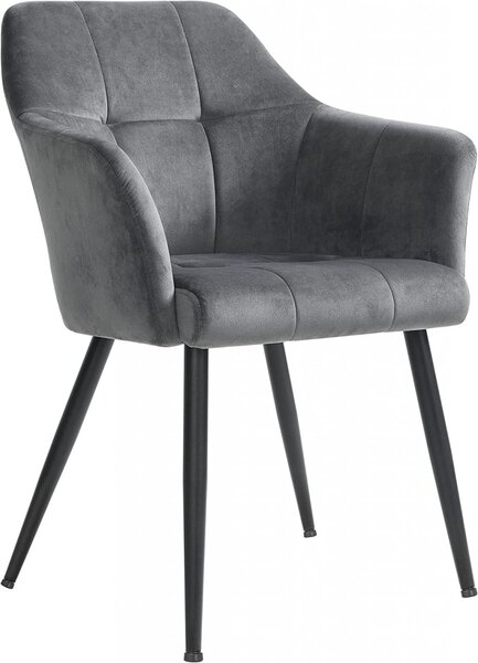 Scaun dining, Songmics, Gri, 61x60x86.5 cm