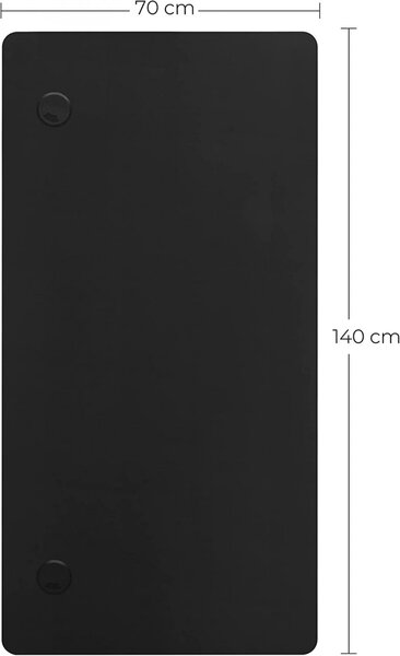 Blat birou, Songmics, Negru, 140×70×1.8 cm