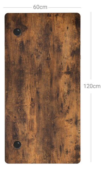 Blat birou, Songmics, Negru , 120x60x1.8 cm