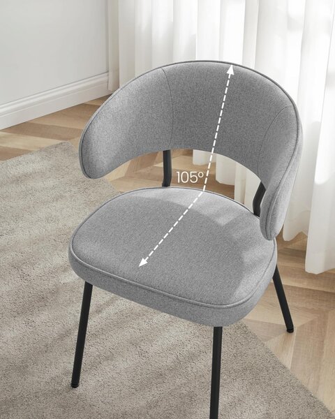 Scaun dinings, Vasagle, Gri deschis, 54x52x82 cm