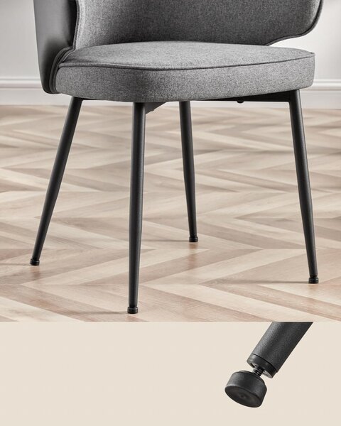 Scaun dinings, Vasagle, Gri inchis, 64x59x83.5 cm