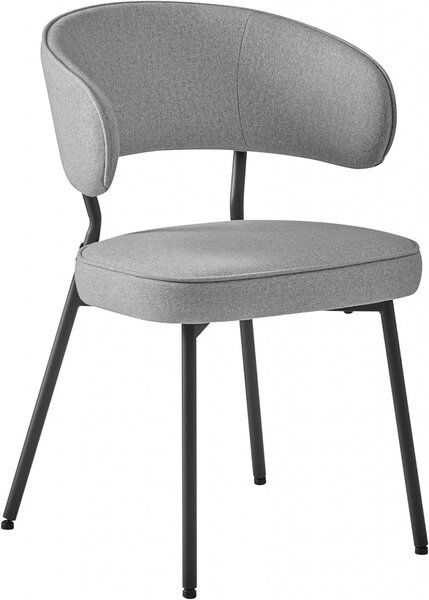 Scaun dinings, Vasagle, Gri deschis, 54x52x82 cm