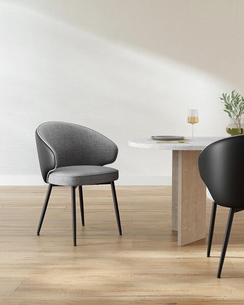 Scaun dinings, Vasagle, Gri inchis, 64x59x83.5 cm