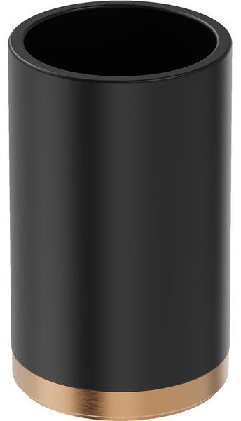 Mexen Triv, suport pentru periuță de dinți de perete, negru mat / cupru mat, 70A33053-65B