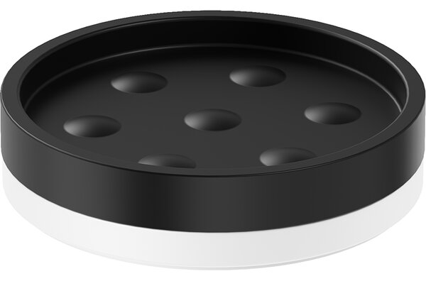 Mexen Triv, suport săpun de perete, negru mat / alb, 70A33057-20B