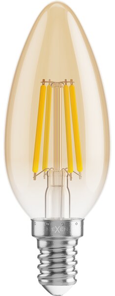 Mexen Vintis, Bec LED cu filament E14, C35, 4 W, alb cald 2200K, chihlimbar, L154-E14-0422-50