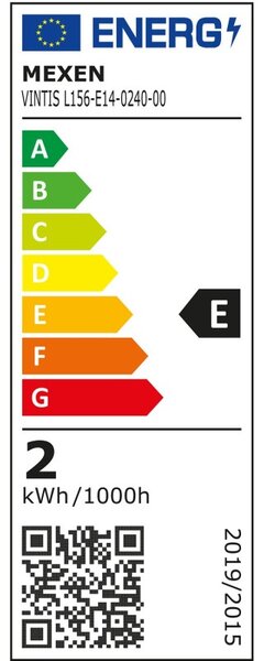 Mexen Vintis, Bec LED cu filament E14, G45, 2 W, alb neutru 4000K, transparent, L156-E14-0240-00