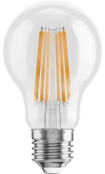 Mexen Vintis, Bec LED cu filament E27, A60, 12 W, alb cald 2700K, transparent, L150-E27-1227-00