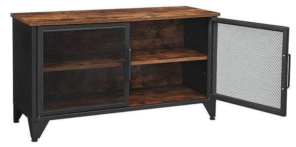 Dulap de depozitare, Vasagle, Maro-Negru, 100x35x55.5 cm