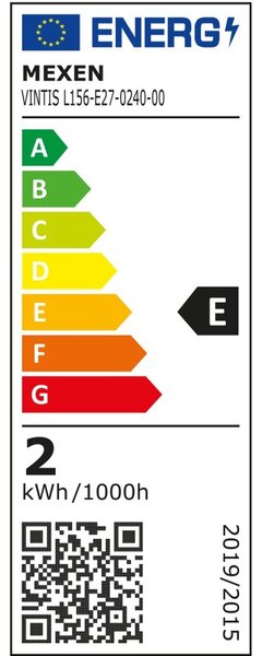 Mexen Vintis, Bec LED cu filament E27, G45, 2 W, alb neutru 4000K, transparent, L156-E27-0240-00