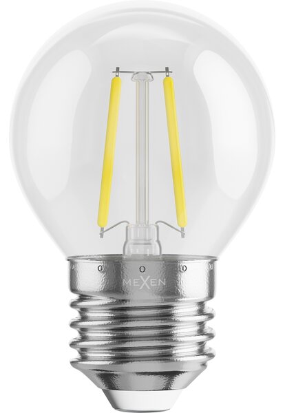 Mexen Vintis, Bec LED cu filament E27, G45, 2 W, alb neutru 4000K, transparent, L156-E27-0240-00