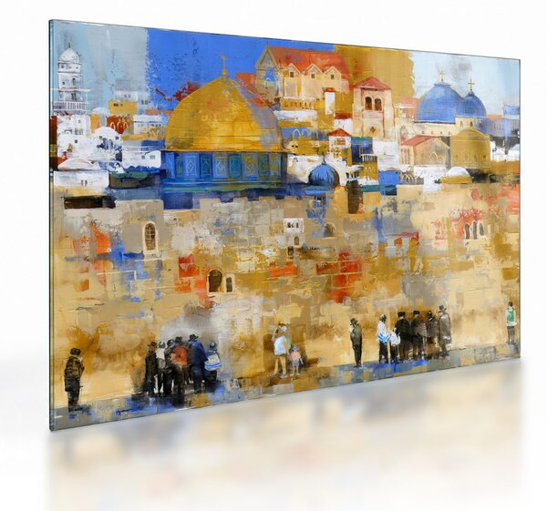 Tablou pe sticlă - Zidul plângerii, Ierusalim, Israel (70x50 cm)