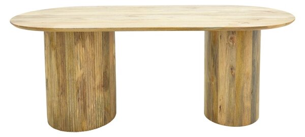 Masa de dining, Flute, Natural, 90x200x76 cm