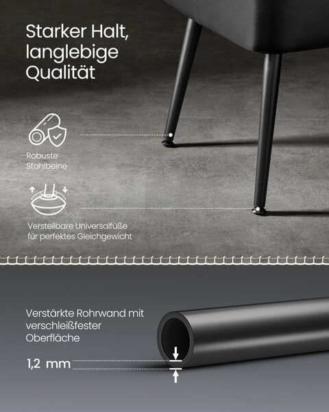 Bancheta Vasagle Negru 110x40x43 cm