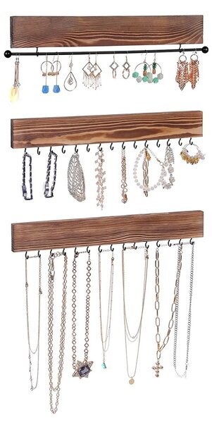 Cuier organizator de bijuterii Songmics Maro 40x1.2x7.5 cm
