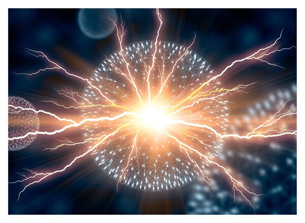Tablou pe sticlă - Atom (70x50 cm)