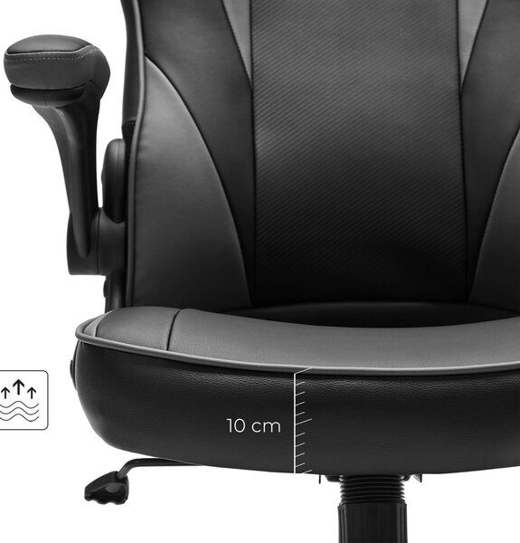 Scaun de gaming Songmics Negru 75x64x120 cm