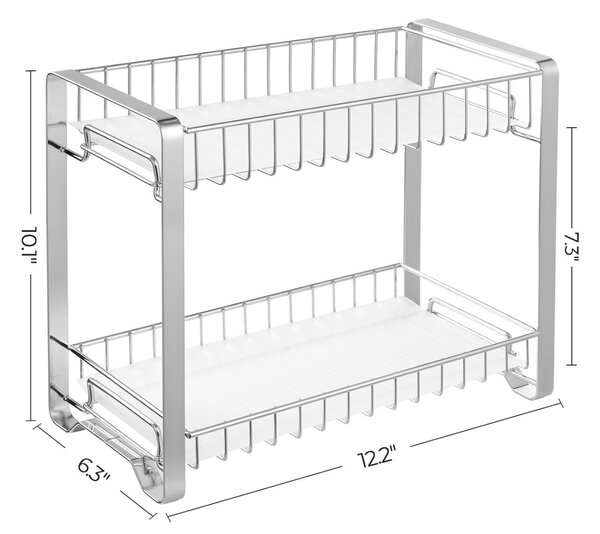 Raft pentru condimente Songmics Argintiu 31x16x25.7 cm