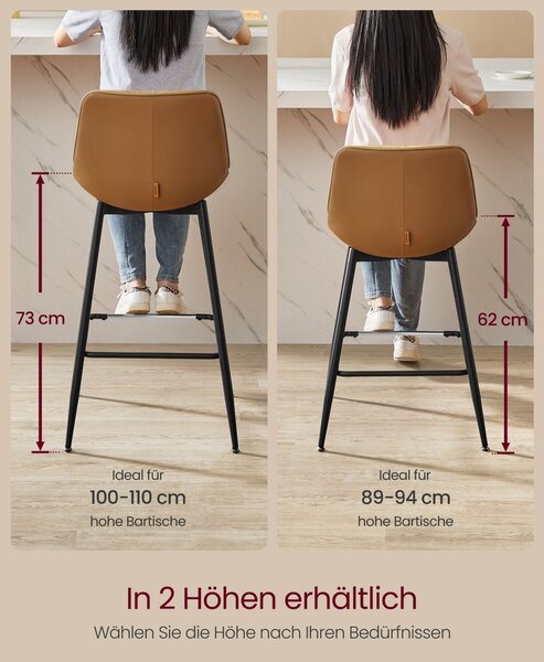 Scaune de bar Vasagle Maro 50x49.5x87.5 cm