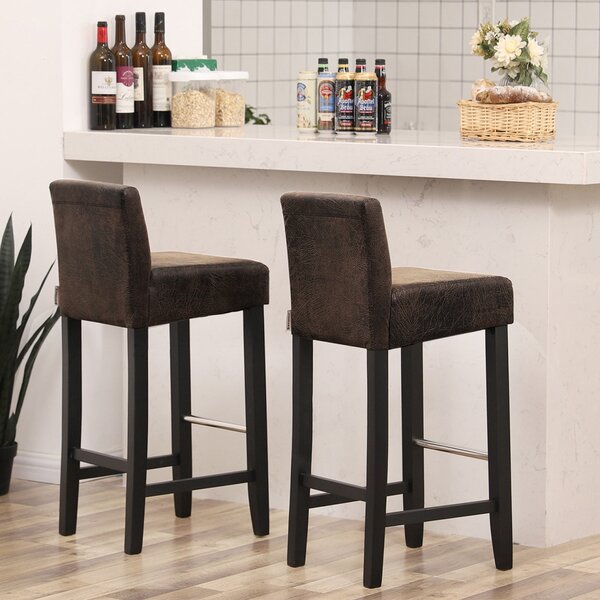 Set 2 scaune de bar Songmics Maro 39x94x41 cm