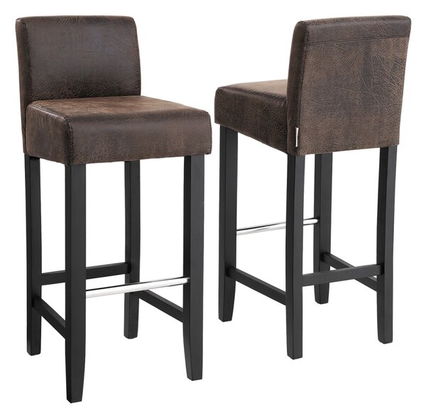 Set 2 scaune de bar Songmics Maro 39x94x41 cm