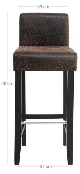 Set 2 scaune de bar Songmics Maro 39x94x41 cm