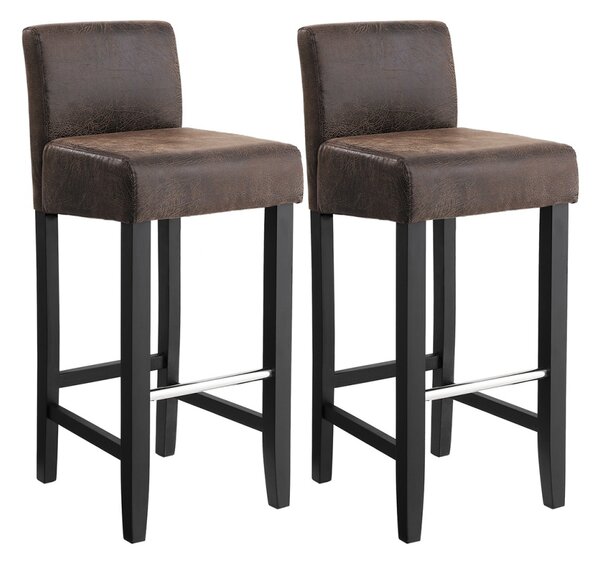 Set 2 scaune de bar Songmics Maro 39x94x41 cm