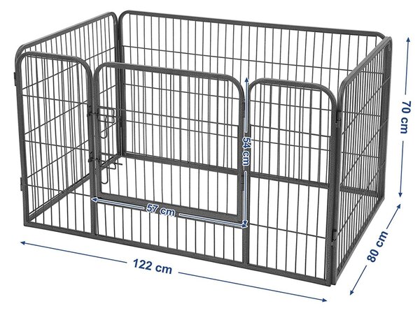 Tarc animale Feandrea Gri 122x80x70 cm