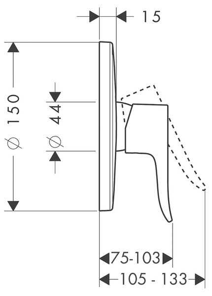 Hansgrohe Metris baterie de duș ascuns crom 31685000