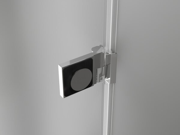 Mexen Lunar-B, cabină de duș cu balamale pe dreapta 70 x 70 cm, sticlă transparentă de 8 mm, profil cromat, 832-070-070-01-00-P