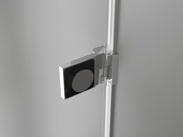 Mexen Lunar-B, cabină de duș cu balamale pe dreapta 70 x 70 cm, sticlă transparentă de 8 mm, profil cromat, 832-070-070-01-00-P