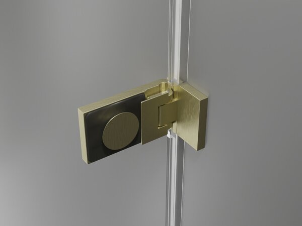 Mexen, Ușă de duș pliabilă Mexen Lunar-F dreapta 65 cm, transparentă, auriu periat - 836-065-000-55-00-P