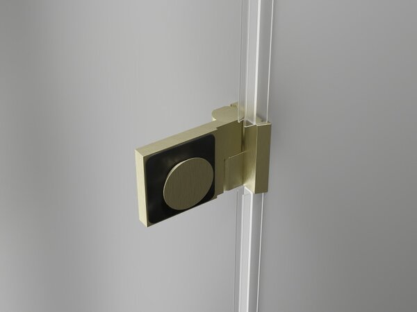 Mexen, Ușă de duș pivotantă Mexen Lunar-B, stânga, 65 cm, transparentă, auriu periat - 832-065-000-55-00-L