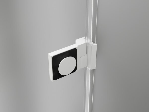 Mexen, Ușă de duș pivotantă Mexen Lunar-B stânga 60 cm, transparentă, albă - 832-060-000-20-00-L