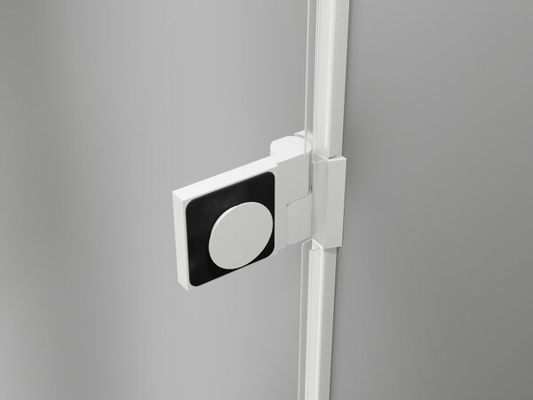 Mexen, Ușă de duș pivotantă Mexen Lunar-B stânga 60 cm, transparentă, albă - 832-060-000-20-00-L
