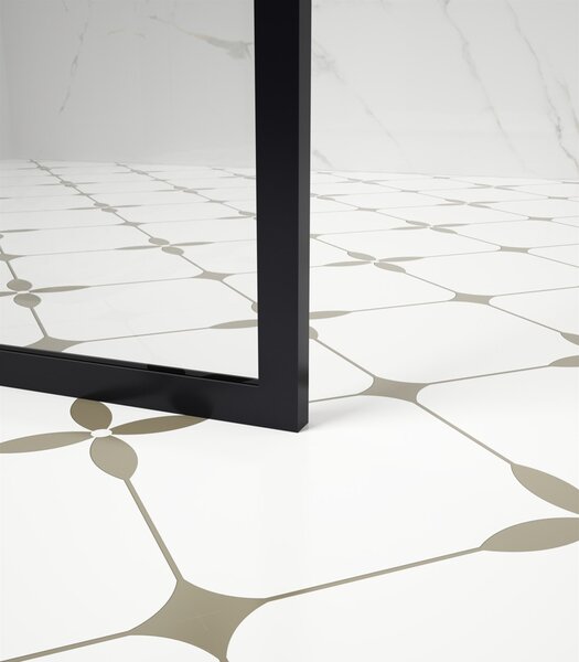 Erga Paris, Paravan de duș Walk-In 60x200 cm cu ramă neagră, sticlă transparentă de 8 mm, profil negru, ERG-V02-PARIS-060x200-BF