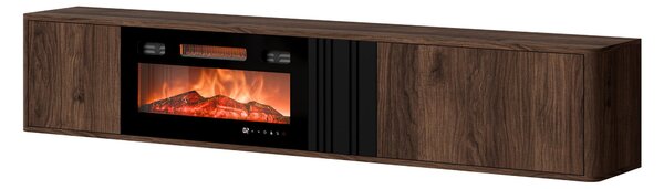 Comodă TV Dormele 119Negru, Nuc, 19x4x3cm