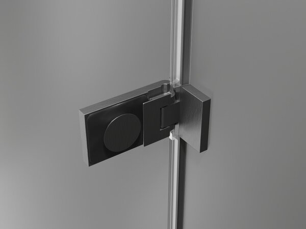 Mexen, Ușă de duș cu balamale pe stânga Mexen Lunar-F 100 cm, transparentă, gri bronz periat - 836-100-000-66-00-L