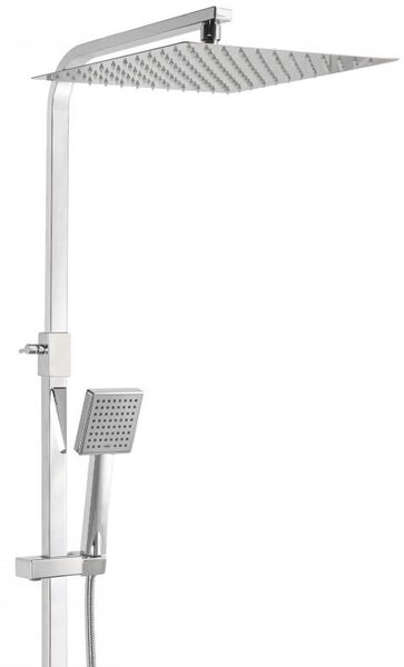 Erga Goba, set de dus cu baterie termostatica, dus cu efect de ploaie 30x30cm, crom, ERG-YKA-BP.GOBA-THERM-30-CHR