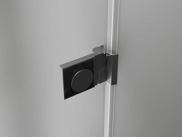 Mexen, Ușă de duș pivotantă Mexen Lunar-B stânga 60 cm, transparentă, gri bronz periat - 832-060-000-66-00-L