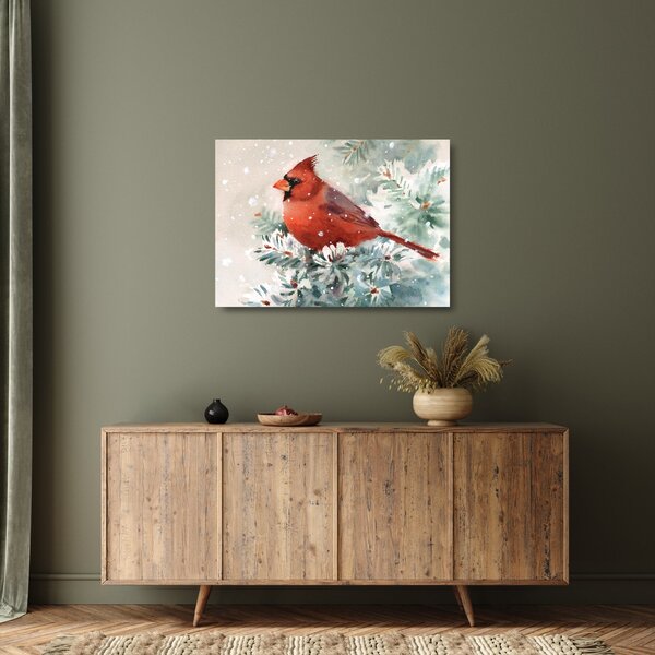 Tablou pe sticlă - Cardinal (70x50 cm)