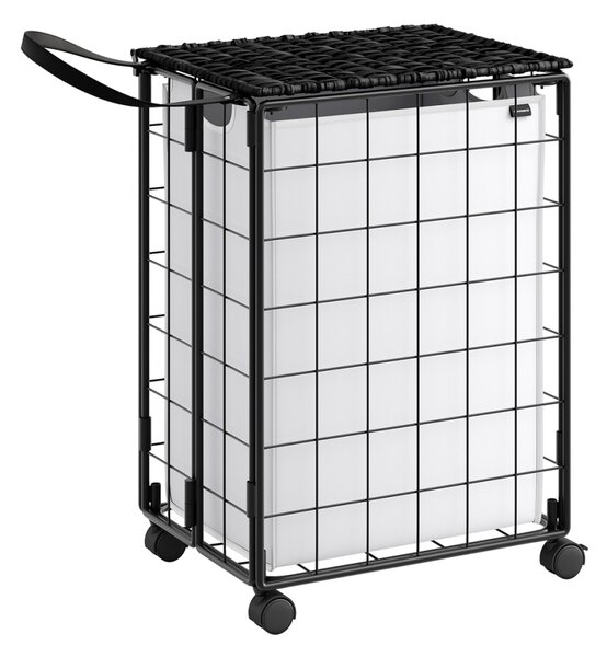Cos de rufe Songmics, Negru, LCB290B12, 46 x 33 x 65 cm