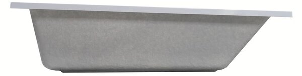 Erga Pureline-S, cadă de baie 1400x700x400 mm fără picioare, alb lucios, ERG-V07-PURELINE-S-140x070-WH