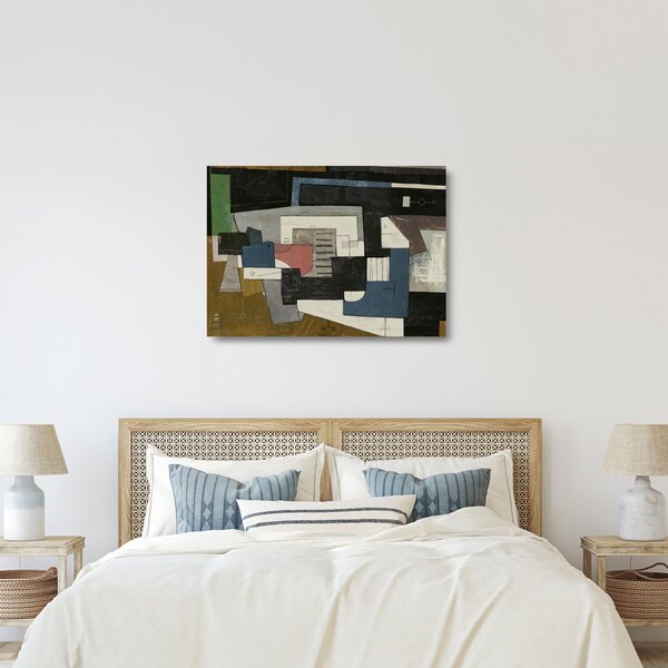 Tablou pe sticlă - Abstracție cubism (70x50 cm)