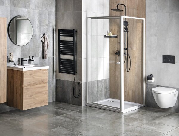 Aqualine Aqualine, usa de dus cu balamale AMICO 1040-1220x1850mm, sticla transparenta, G100