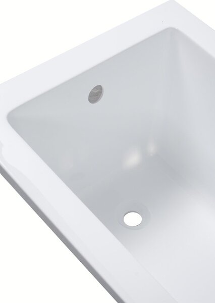 Erga Pureline-S, cadă de baie 1400x700x400 mm fără picioare, alb lucios, ERG-V07-PURELINE-S-140x070-WH