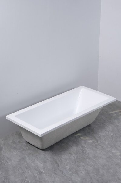 Erga Pureline-S, cadă de baie 1400x700x400 mm fără picioare, alb lucios, ERG-V07-PURELINE-S-140x070-WH