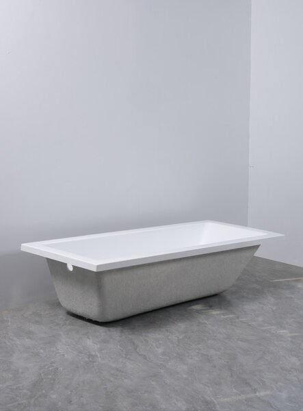 Erga Pureline-S, cadă de baie 1400x700x400 mm fără picioare, alb lucios, ERG-V07-PURELINE-S-140x070-WH