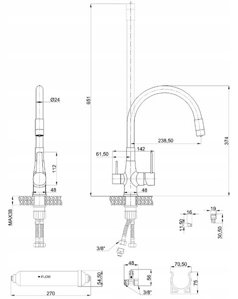 Invena Magic, baterie de lavoar independentă cu braț flexibil și filtru de apă potabilă, alb mat, INV-BZ-02-F02-V Leták: https://cloud.invena.pl/s/nnXaZKg3crBrRkz/download?path=%2FPliki%20do%20strony%20www%2FBZ-02-F02-V/Inne/BZ-02-F02-V-ulotka-ENG…