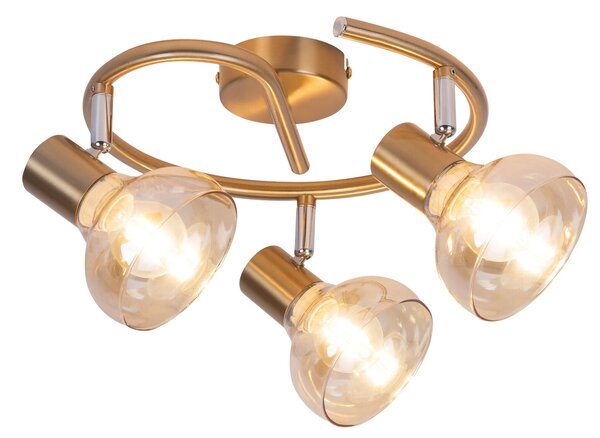 Rabalux Holly lampă de tavan 3x40 W alamă-chihlimbar 5549